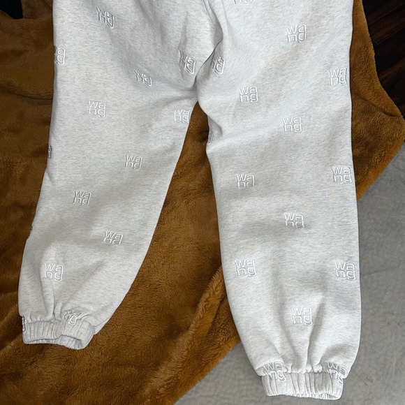 Alexander Wang Logo Embroidered Jogger Sweatpants in Gray - Picture 14 of 16
